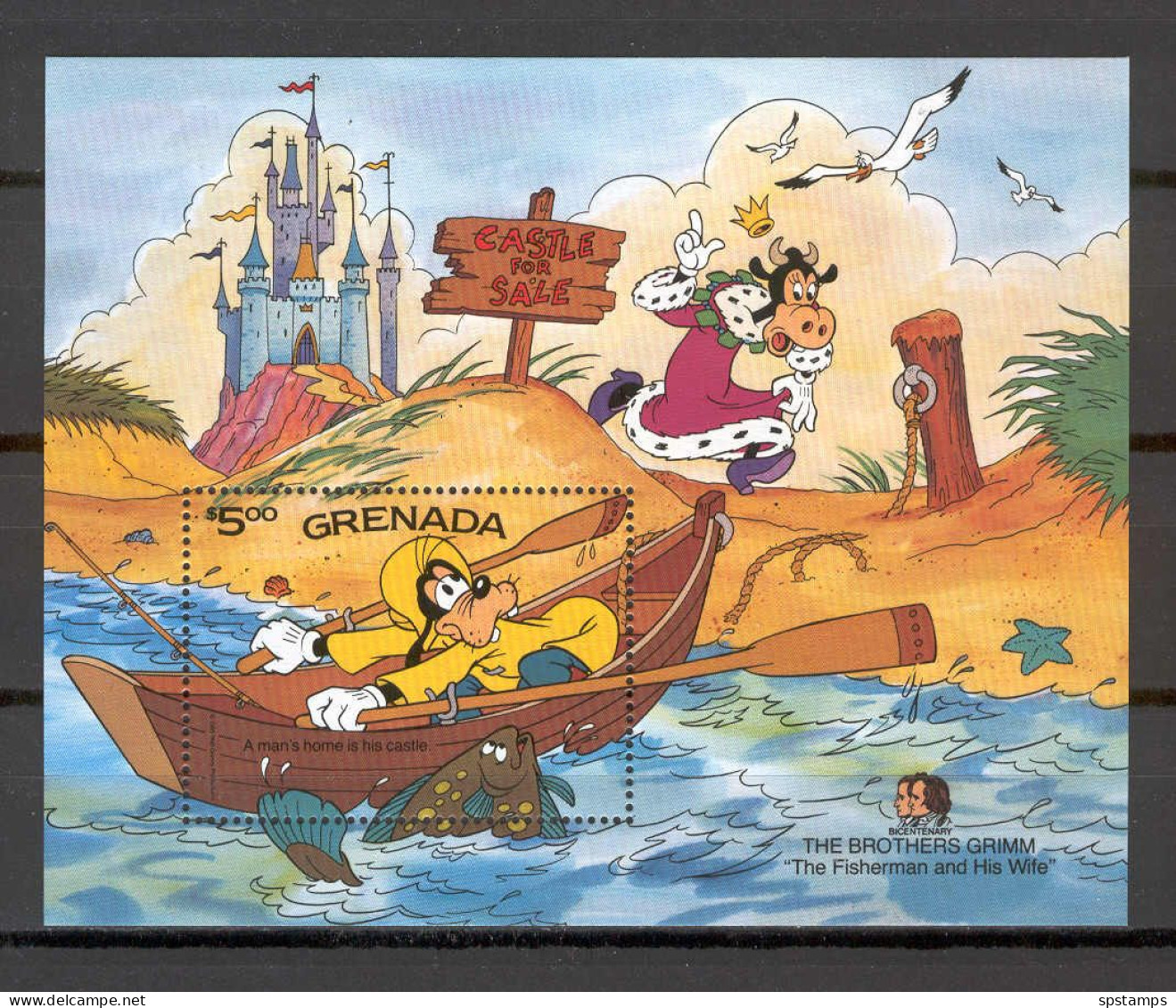 Disney Grenada 1985 The Fisherman And His Wife MS MNH - Disney