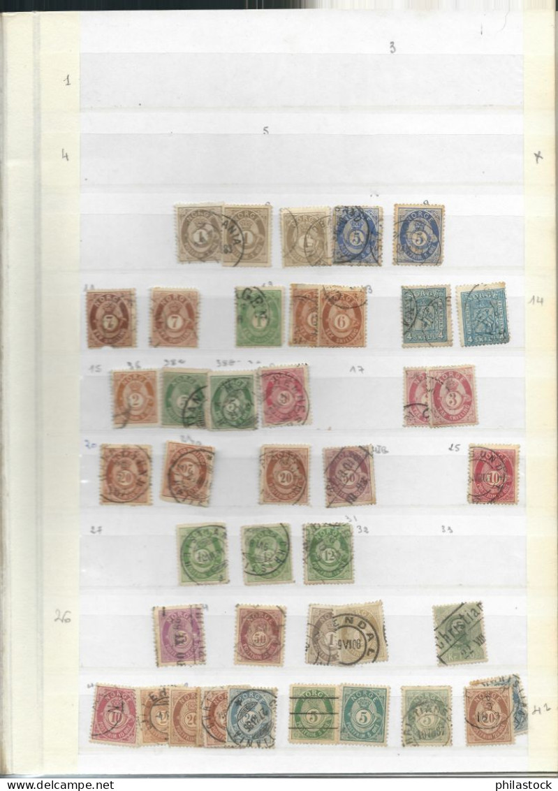 NORVEGE Lot Timbres En Classeur */**/Obl.  B/TB/TTB/ Def. - Collezioni