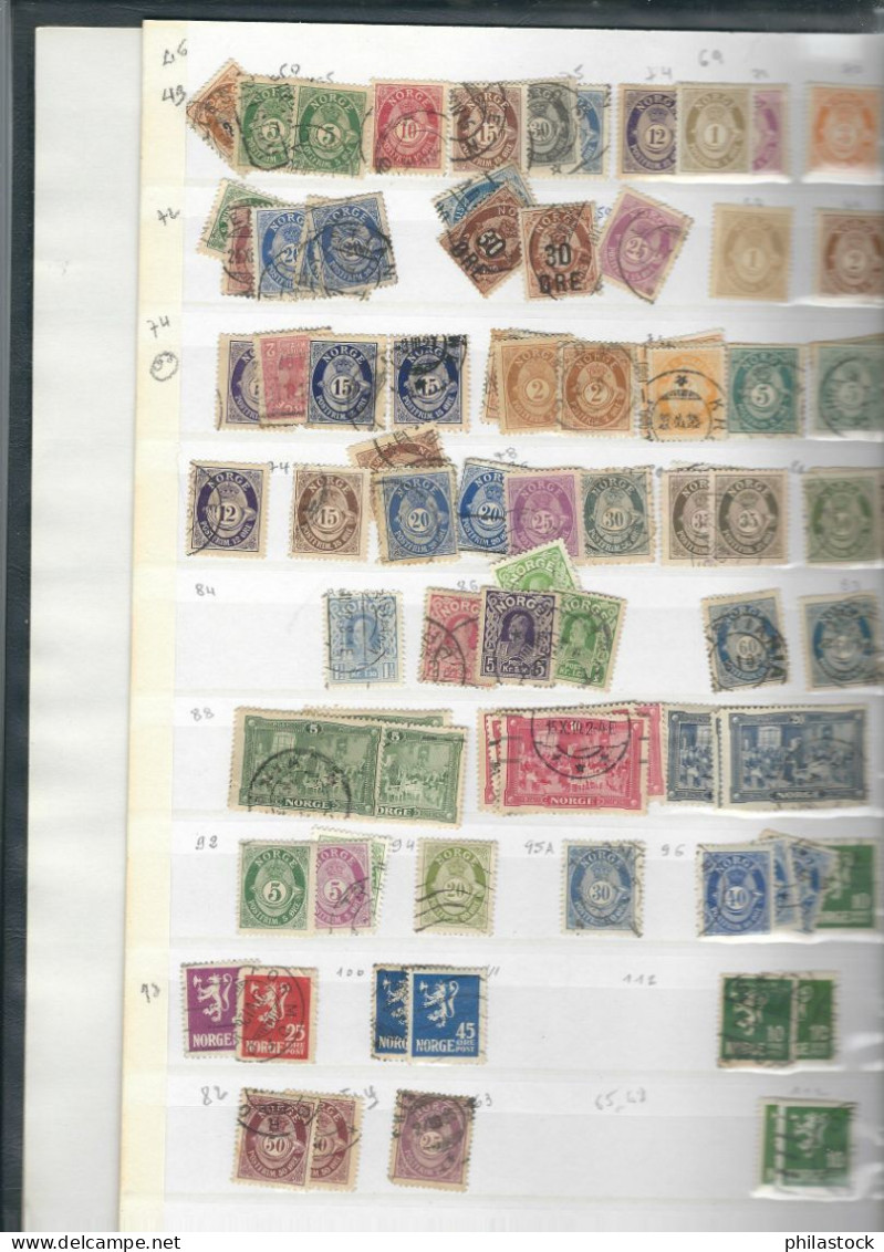 NORVEGE Lot Timbres En Classeur */**/Obl.  B/TB/TTB/ Def. - Collections