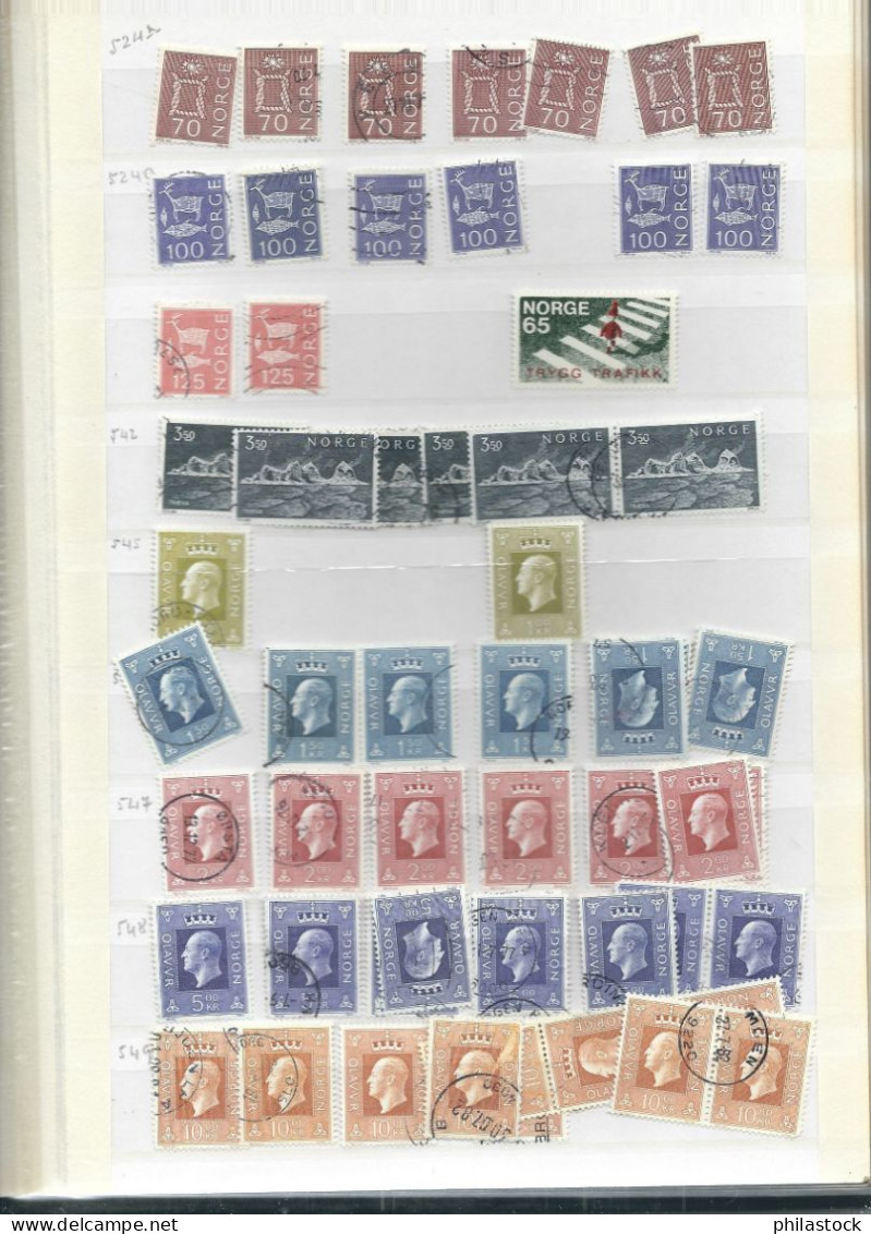 NORVEGE Lot timbres en classeur */**/Obl.  B/TB/TTB/ Def.