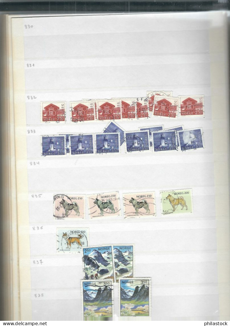 NORVEGE Lot timbres en classeur */**/Obl.  B/TB/TTB/ Def.