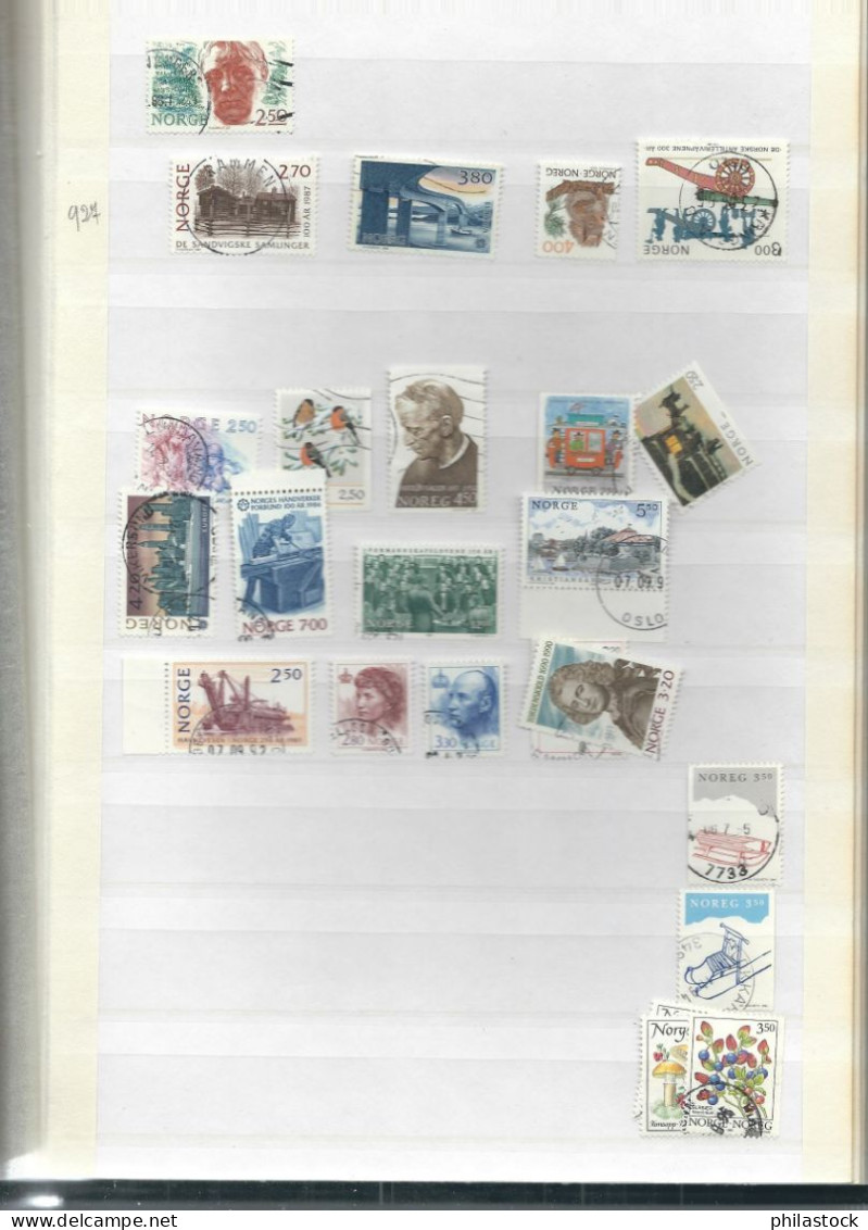 NORVEGE Lot timbres en classeur */**/Obl.  B/TB/TTB/ Def.