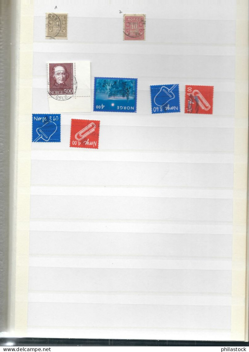 NORVEGE Lot timbres en classeur */**/Obl.  B/TB/TTB/ Def.