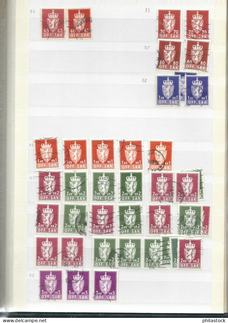 NORVEGE Lot timbres en classeur */**/Obl.  B/TB/TTB/ Def.