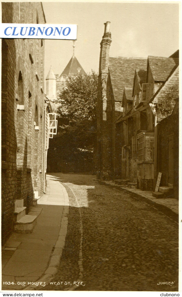 CPA - RYE - OLD HOUSES, WEST ST. (CARTE-PHOTO) - Rye