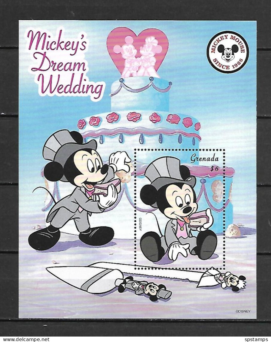 Disney Grenada 1999 Mickey's Dream Wedding #2 MS MNH - Disney