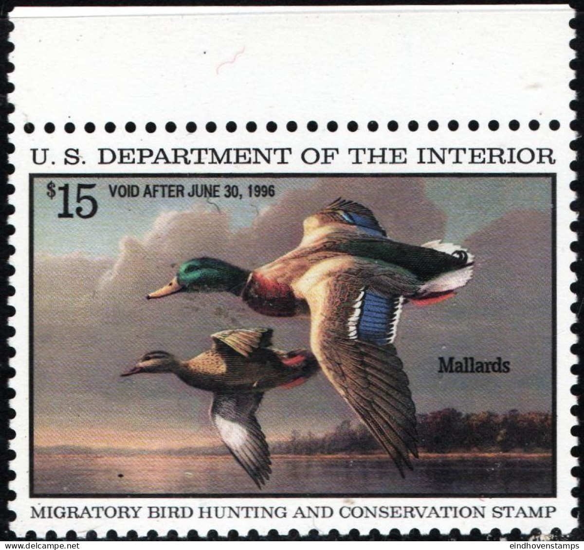 USA 1994 Migratory Bird Hunting And Conservation Stamp, MNH Mallard Duck - Eenden