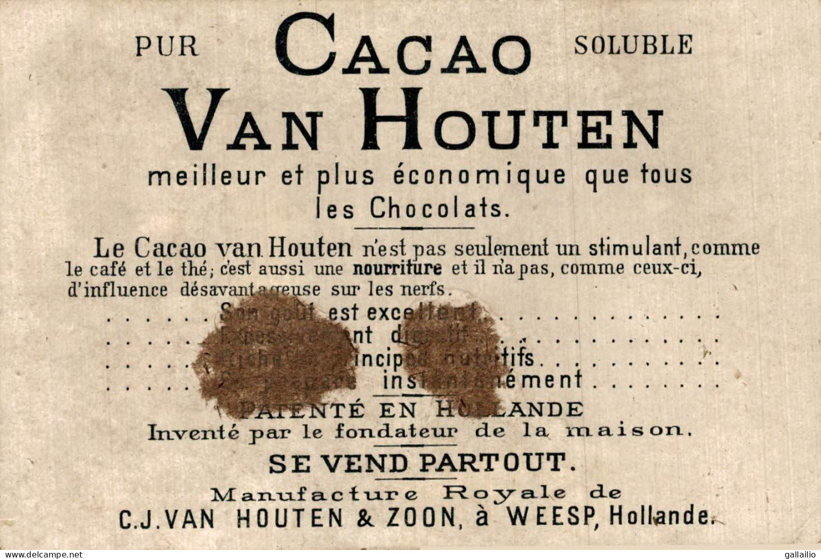 CHROMO CACAO VAN HOUTEN LUNE - Van Houten