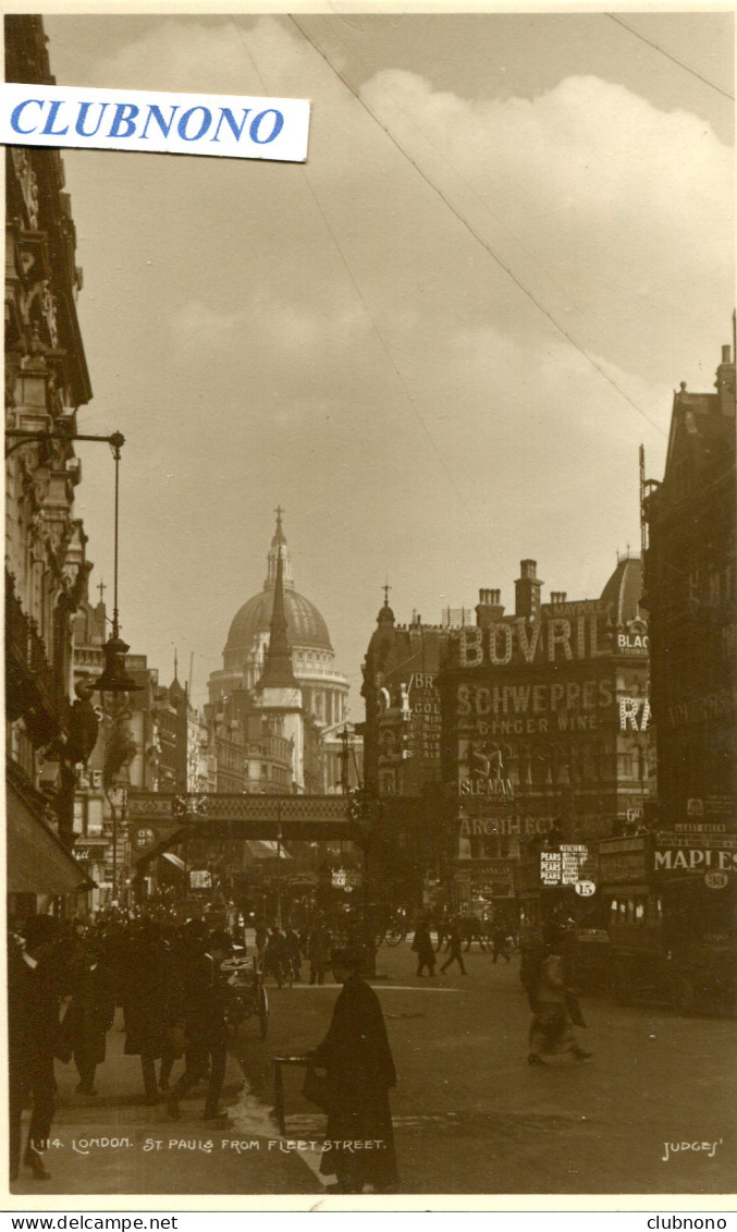 CPA - LONDON -SAINT PAUL FROM FLEET STREET  (CARTE-PHOTO) - St. Paul's Cathedral