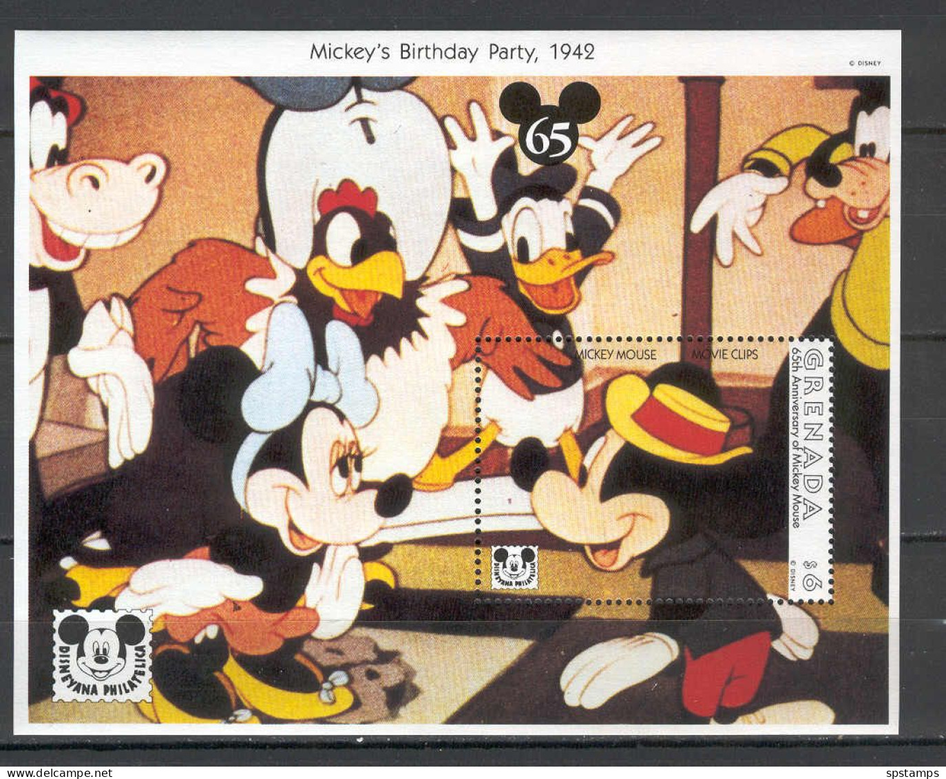 Disney Grenada 1993 Mickeys Birthday Party MS MNH - Disney