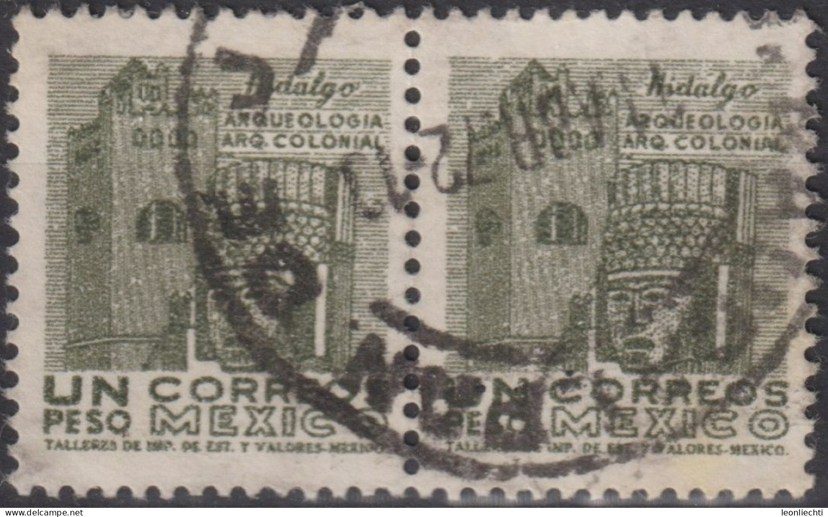 1972 Mexiko ° Mi:MX 1016AIIzII, Sn:MX 928a, Yt:MX 649H, Convention And Stone Figure, Tula - Mexico