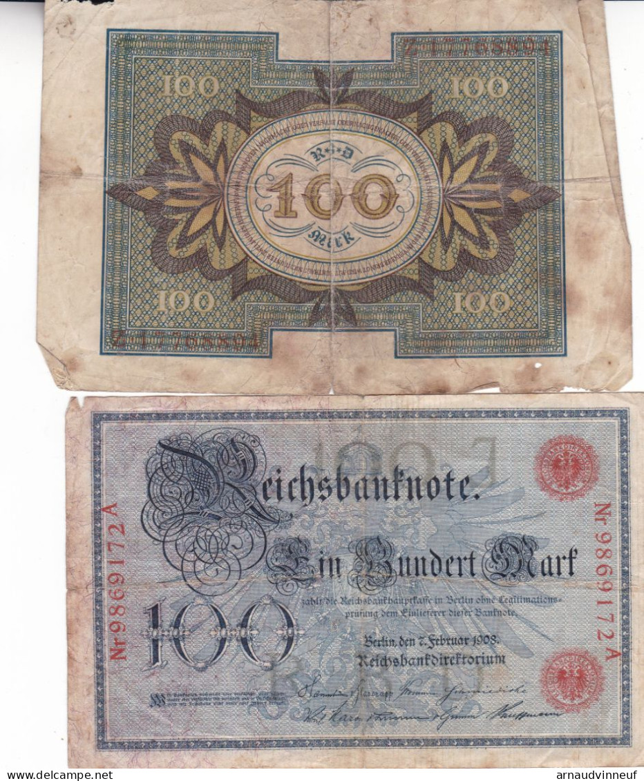 2 BILLETS DE 100 - Other & Unclassified