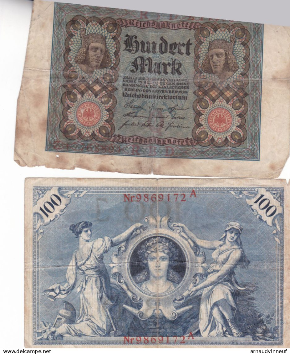 2 BILLETS DE 100 - Sonstige & Ohne Zuordnung