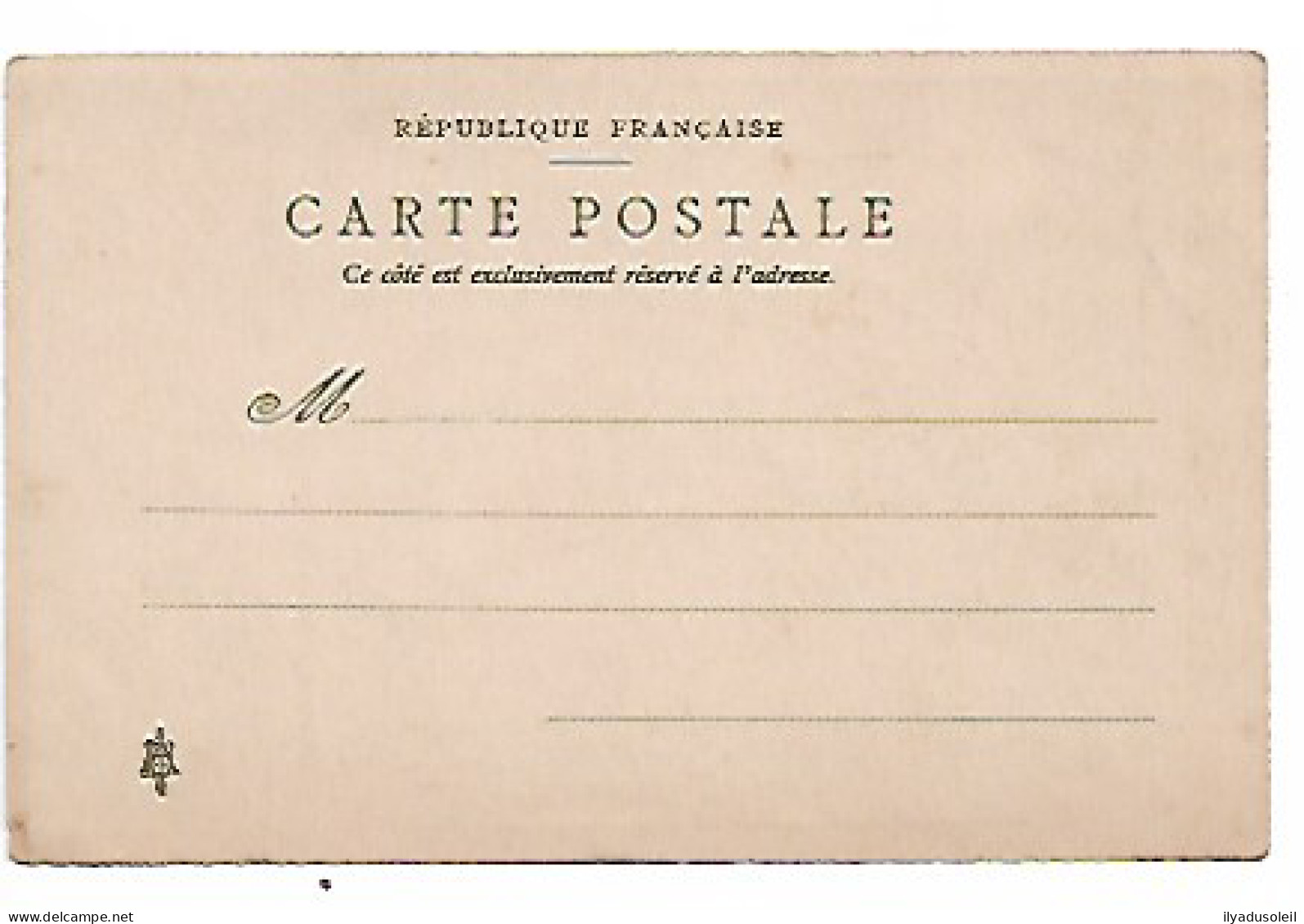 C Riom Carte Postale Art Nouveau. CHRYSANTHEME  . Avec Monogramme Cr - Other & Unclassified