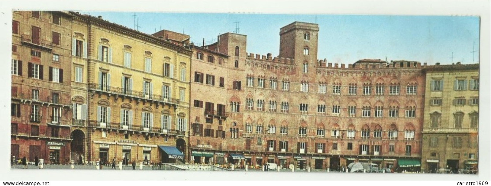 SIENA - FOTOGRAFIA ESCLUSIVA REALIZZATA DALLA DOMENICA DEL CORRIERE - CARTOLINA RETTANGOLARE CM. 23,5X8 - Siena