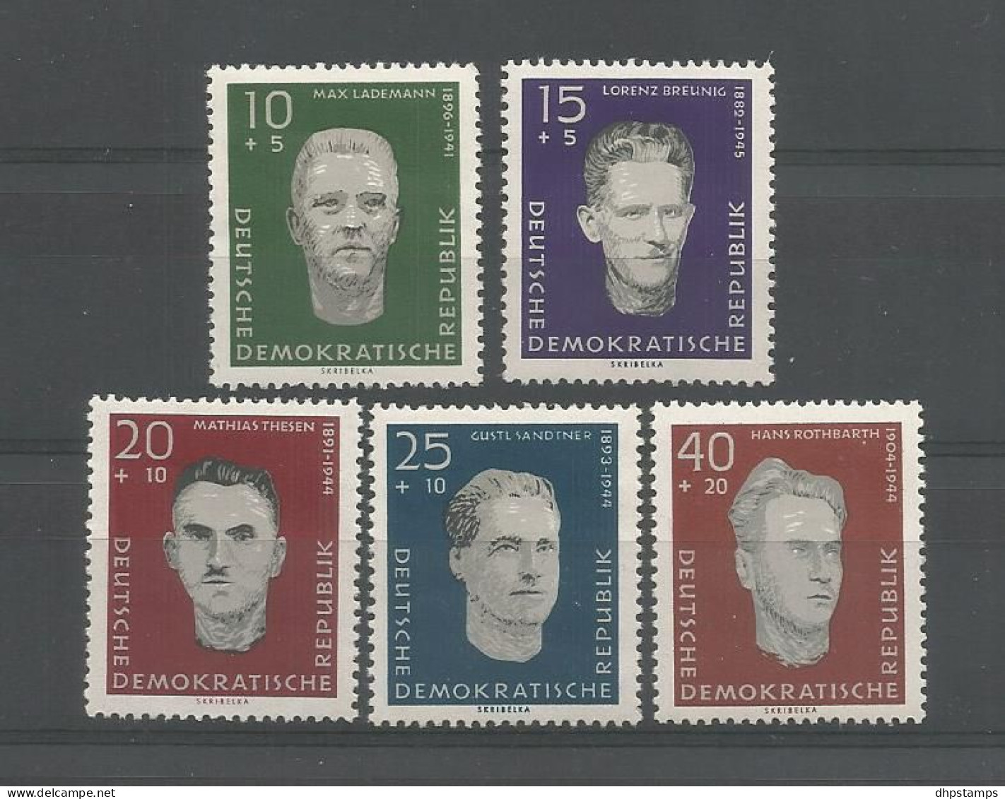 DDR 1966 Sachsenhause, Y.T. 479/483 ** - Nuevos