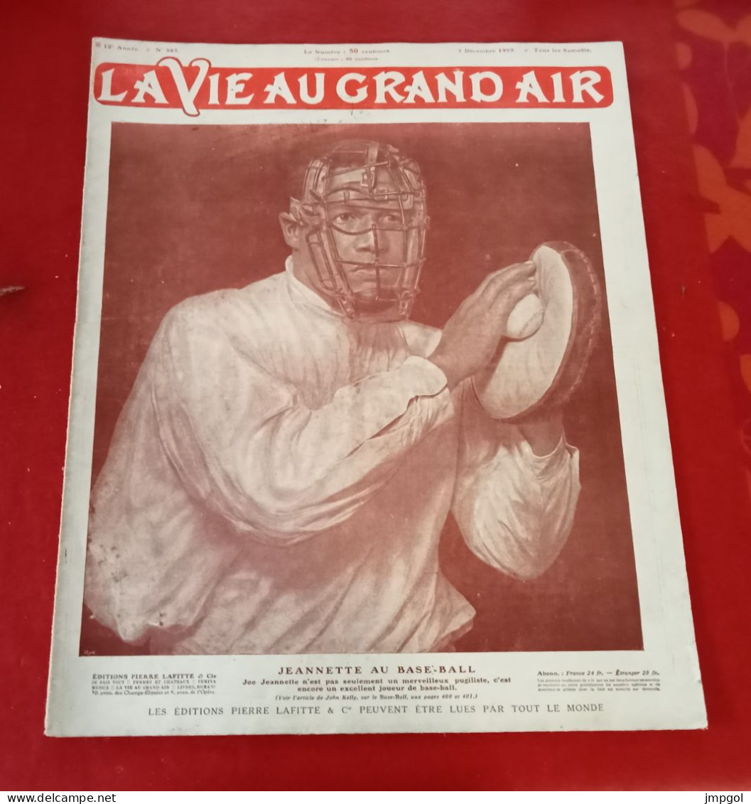 La Vie Au Grand Air N°585 Déc 1909 Base Ball Rugby Racing Stade Français Boxe Willie Lewis Moteur Sans Soupapes - 1900 - 1949