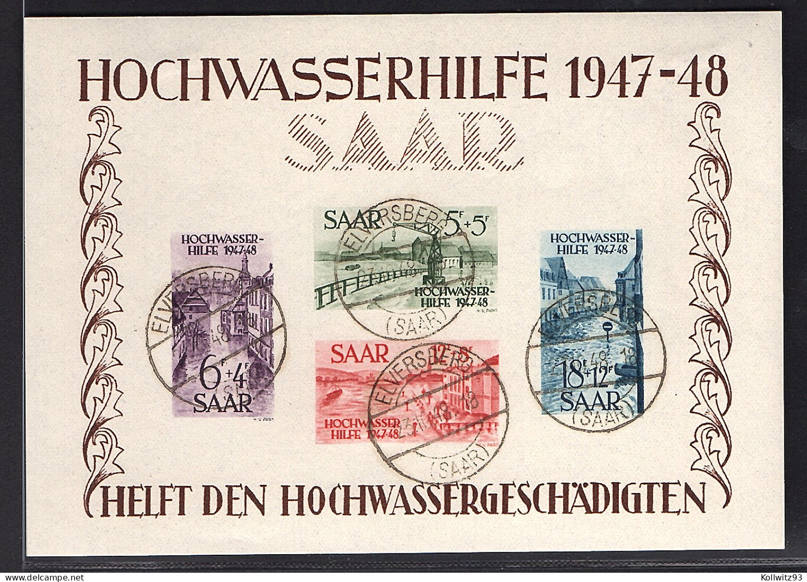 Saarland 1948, Mi.-Nr. Block 1 + 2 Gestempelt, FA. GeigleBPP. - Autres & Non Classés