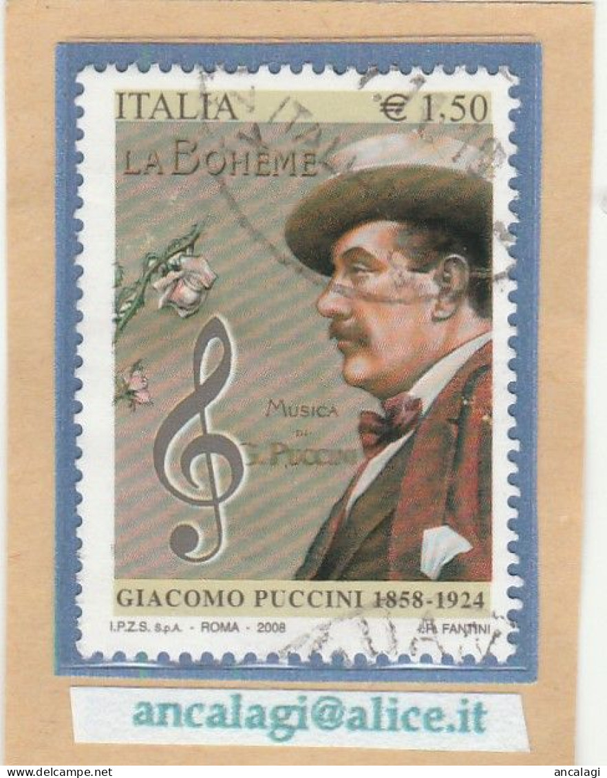 USATI ITALIA 2008 - Ref.1097 "GIACOMO PUCCINI" 1 Val. - - 2001-10: Used