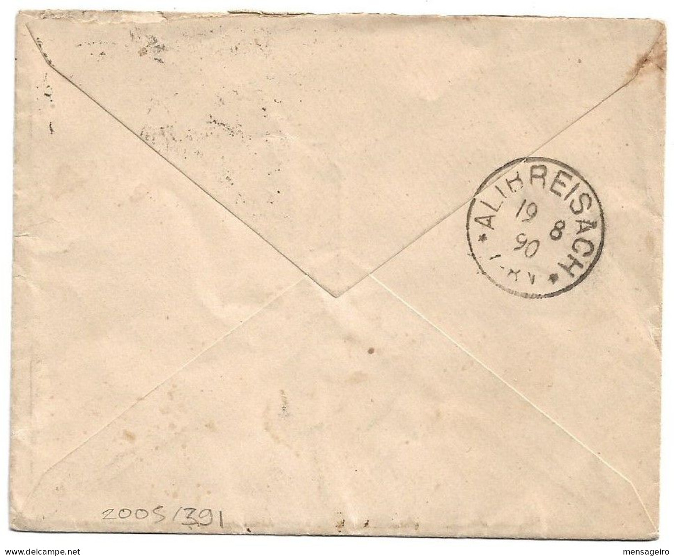 (C04) COVER WITH 1P. STAMPS - PORT-SAID => GERMANY 1890 - 1866-1914 Khédivat D'Égypte