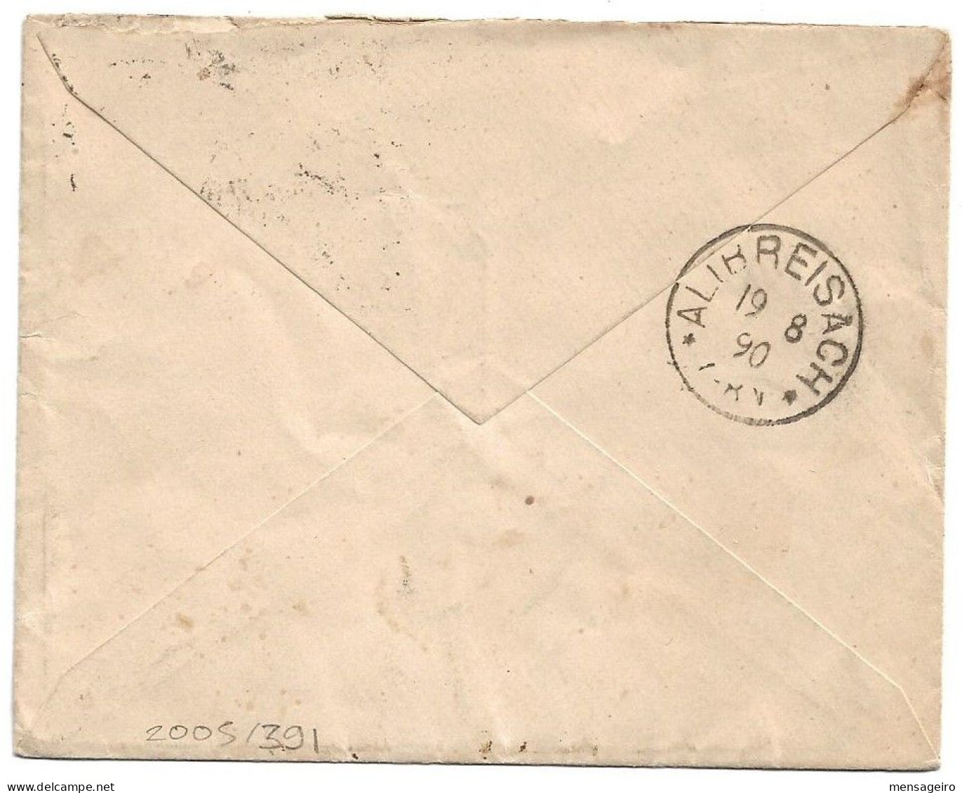 (C04) COVER WITH 1P. STAMPS - PORT-SAID => GERMANY 1890 - 1866-1914 Khedivaat Egypte