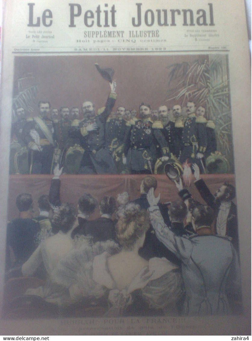 Le Petit Journal N155 Gala Opéra L'adieu à Amiral Avellen Fêtes Franco-russe Feu D'artifice Tour Eiffel Partition Millot - Magazines - Before 1900