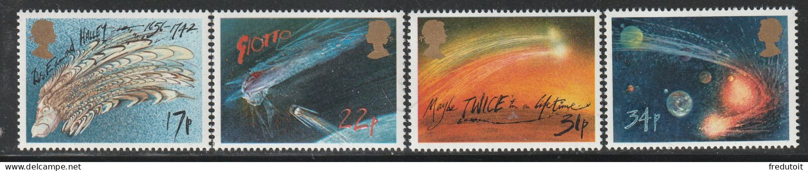 GRANDE BRETAGNE - N°1214/7 ** (1986) La Comète De Halley - Neufs