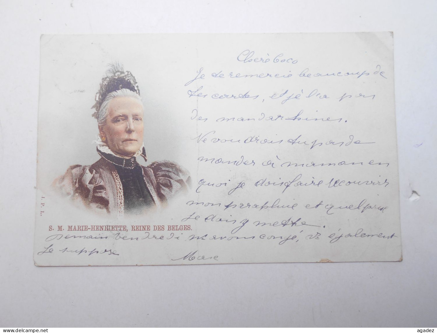 CPA  S.M. Marie Henriette Reine Des Belges 1900 - Königshäuser