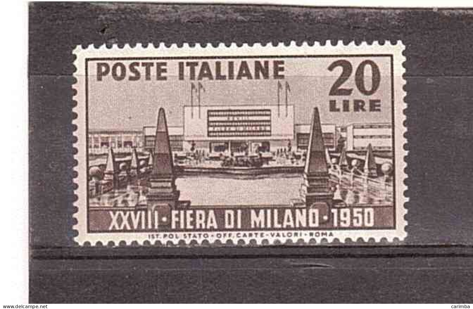 1950 L.20 FIERA MILANO - 1946-60: Nieuw/plakker