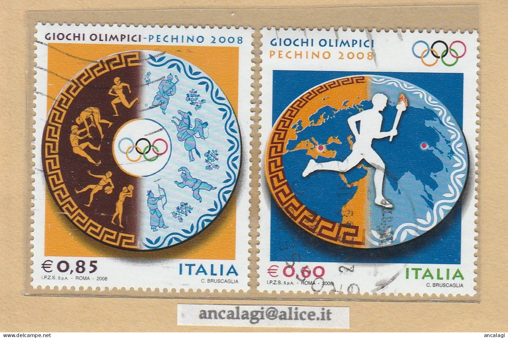 USATI ITALIA 2008 - Ref.1098 "OLIMPIADI DI PECHINO" Serie Di 2 Val. - - 2001-10: Usados