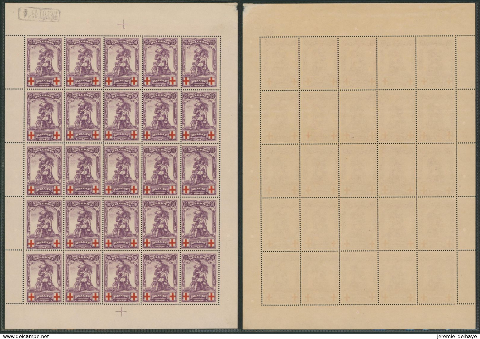 Croix-rouge (Mérode) - Série Complète En Feuille çàd F126/128** Neuf Sans Charnières (MNH) / Petit Défaut Sur F128 - 1914-1915 Rotes Kreuz