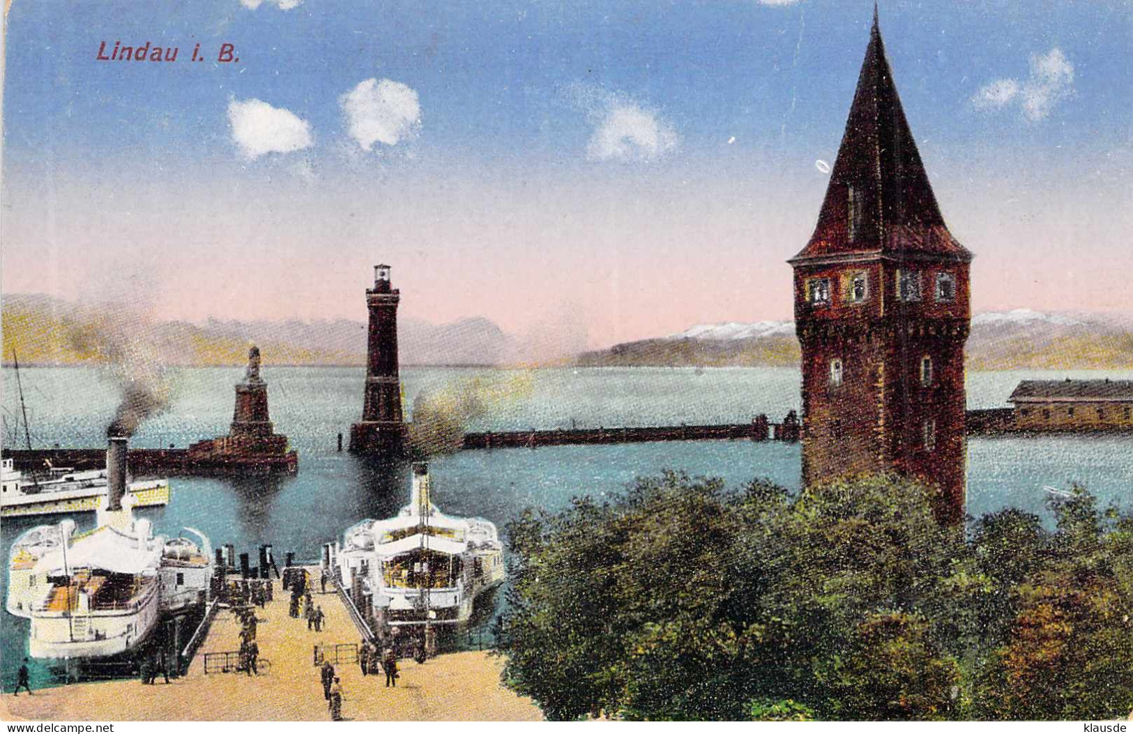 Lindau - Hafen,Dampfer Gel.1943 - Lindau A. Bodensee