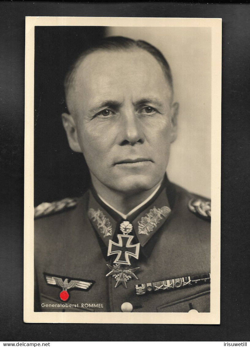 DR Portraitkarte Generaloberst Rommel Wüstenfuchs Afrikacorps - War 1939-45