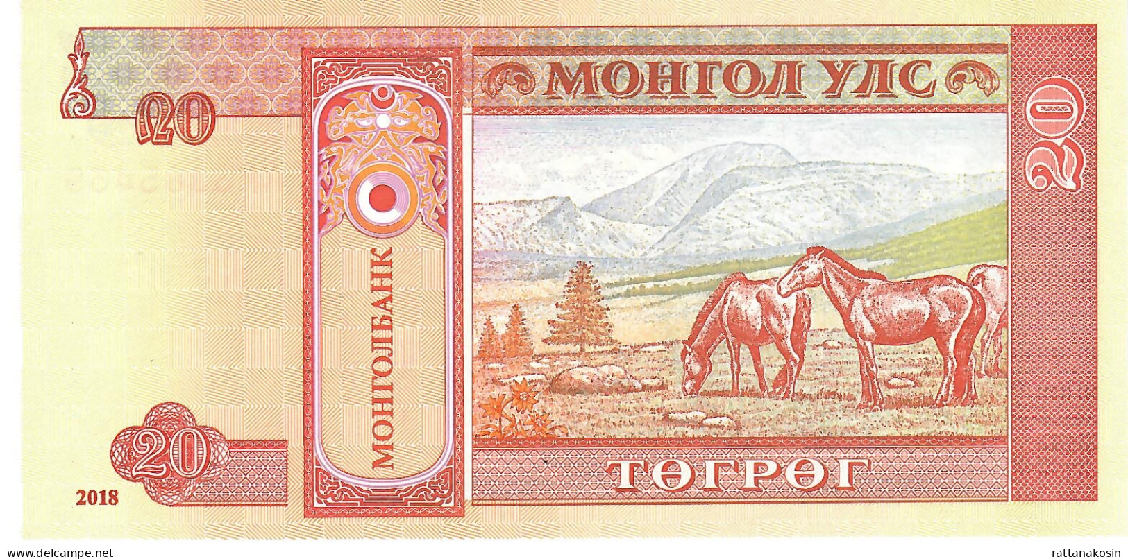 MONGOLIA P63f 20 TUGRIK 2018 Signature 7 UNC. - Mongolei