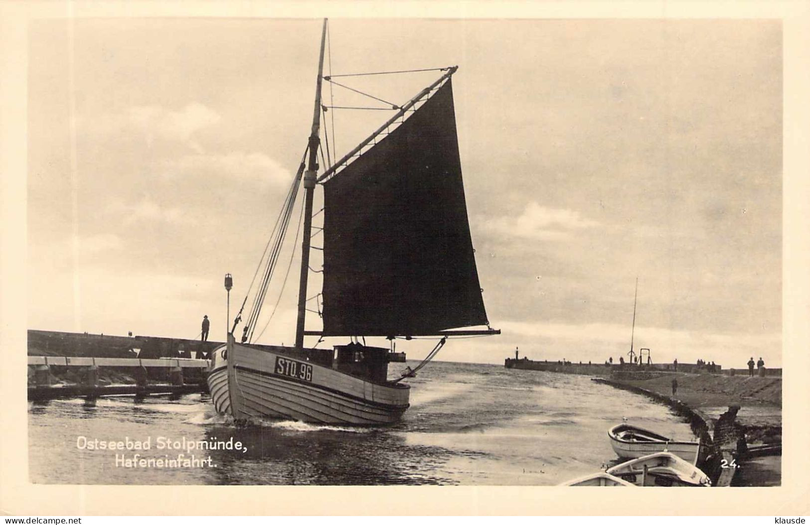 Stolpmünde / Ostsee (Ustka) - Hafeneinfahrt - Pommern