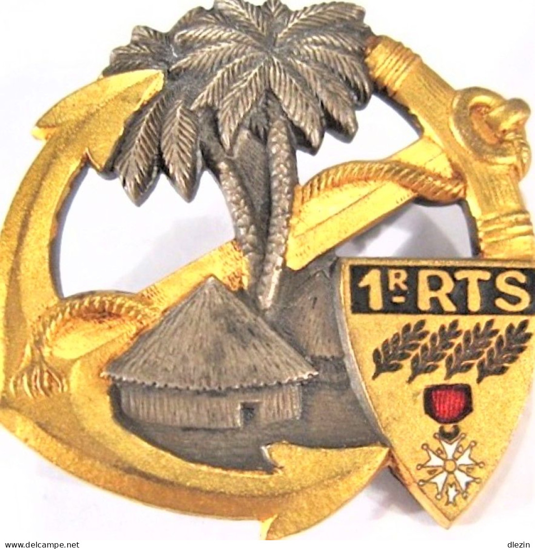 1° RTS. 1° Régiment De Tirailleurs Sénégalais. émail Grand Feu. Drago. Béranger. - Army