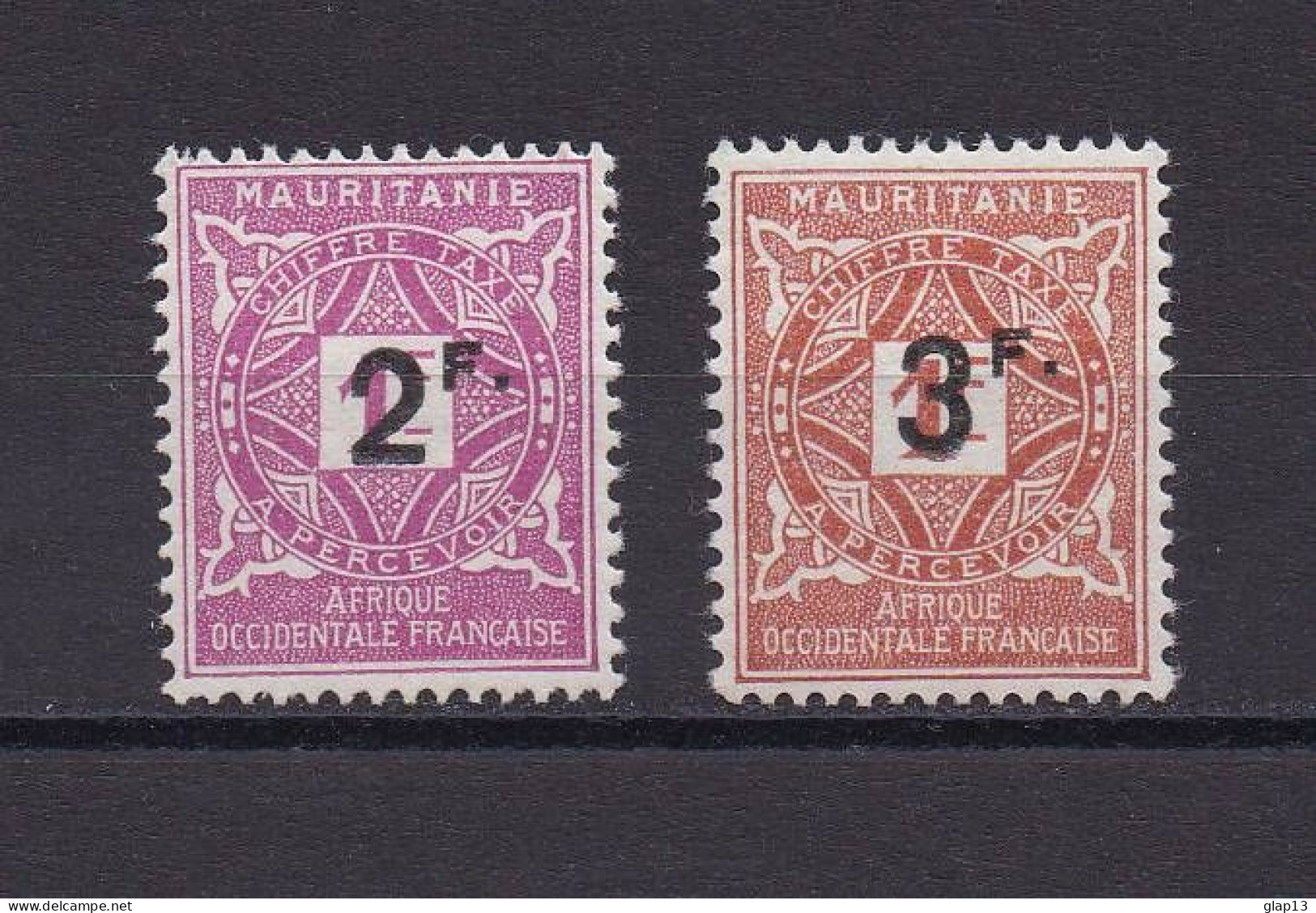 MAURITANIE 1927 TAXE N°25/26 NEUF AVEC CHARNIERE EXPOSITION - Nuevos