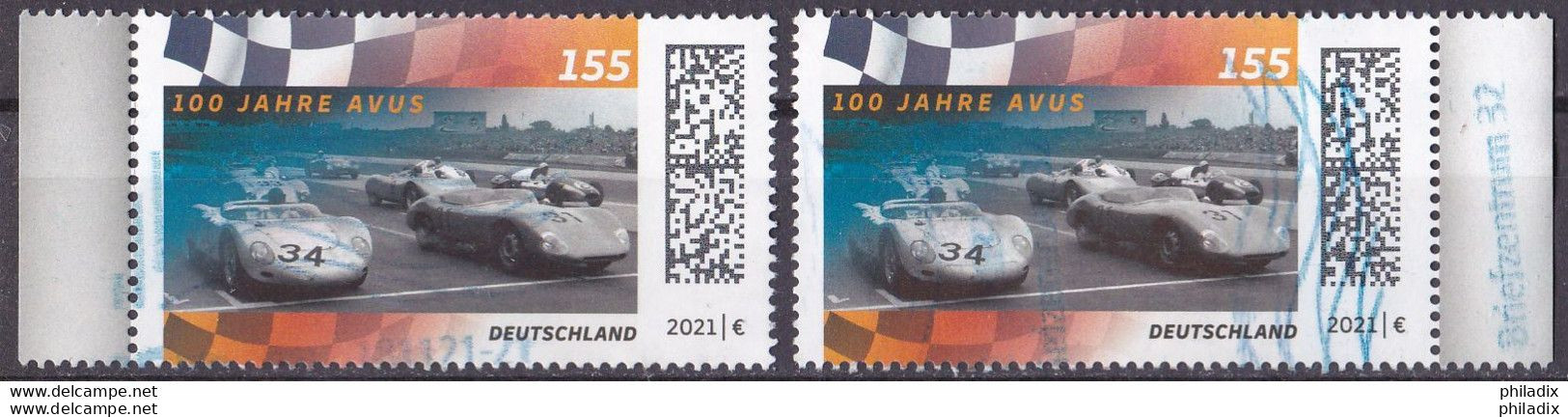 BRD 2021 Mi. Nr. 3616 Markenrand Links + Rechts O/used (BRD1-1) - Usados