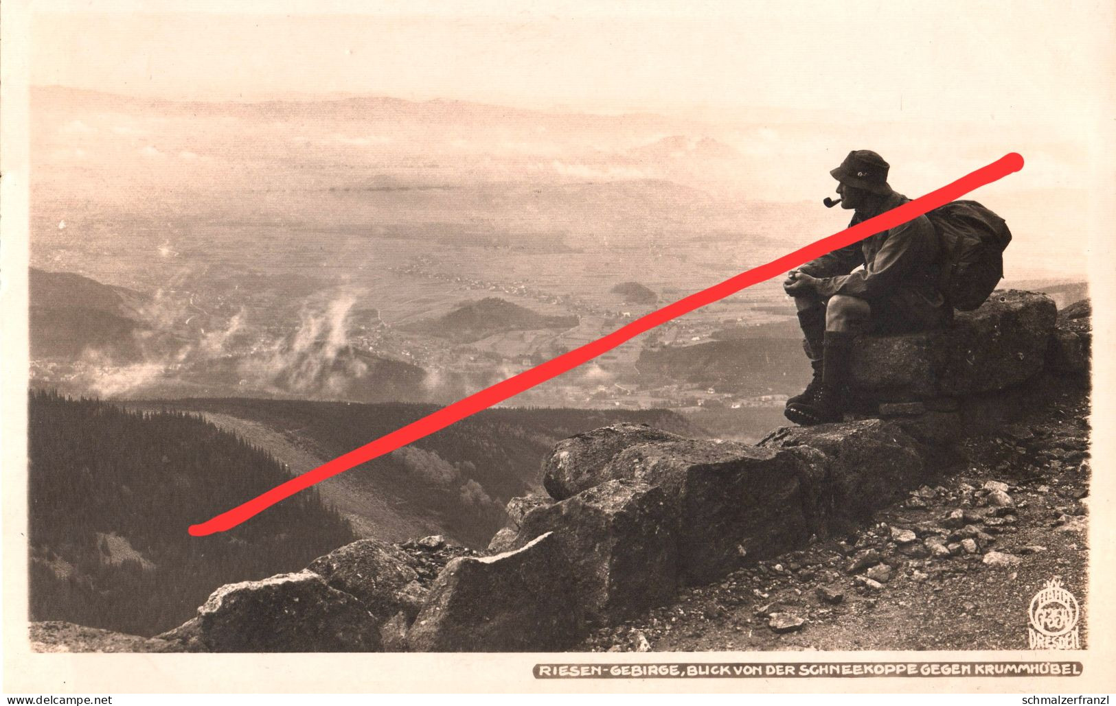 AK Walter Hahn 7354 Riesengebirge Blick Schneekoppe Snezka Sniezka A Krummhübel Karpacz Schmiedeberg Hirschberg Dresden - Sudeten