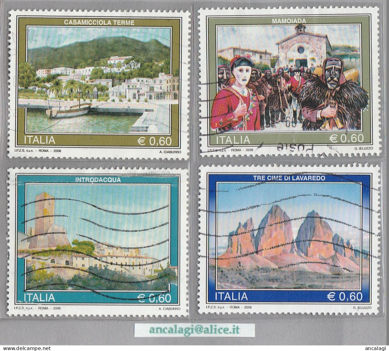 USATI ITALIA 2008 - Ref.1099 "PROPAGANDA TURISTICA" Serie Di 4 Val. - - 2001-10: Used