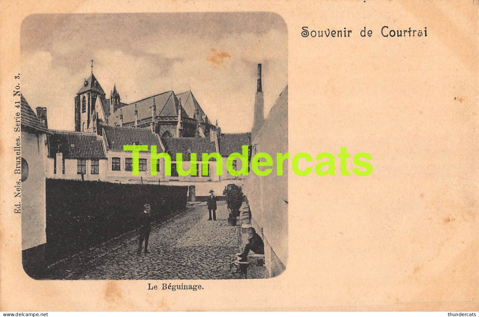 CPA KORTRIJK SOUVENIR DE COURTRAI LE BEGUINAGE NELS SERIE 41 NO 3 - Kortrijk