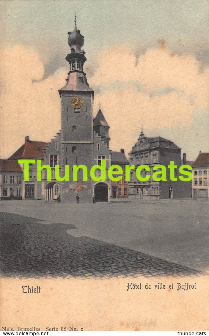 CPA TIELT THIELT HOTEL DE VILLE ET BEFFROI NELS SERIE 86 NO 1  - Tielt