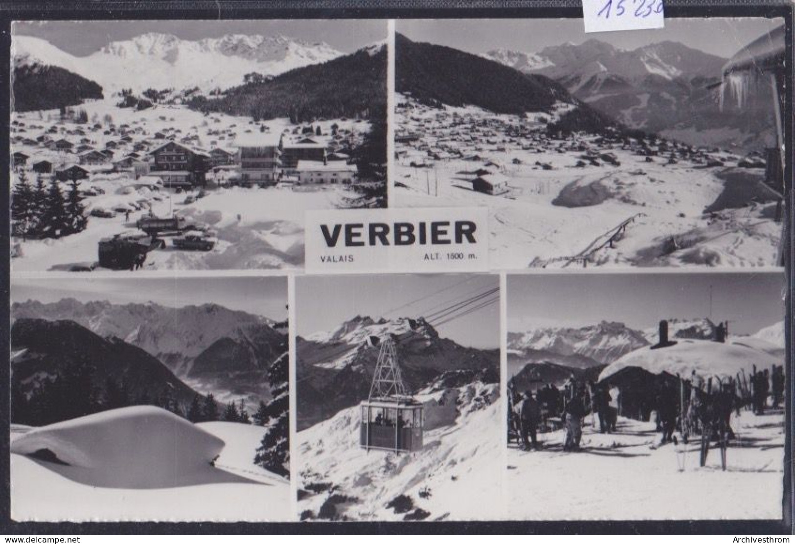 Verbier-Station 1965 : Construction Du Clocher De La Nouvelle église Catholique (15'230) - Verbier