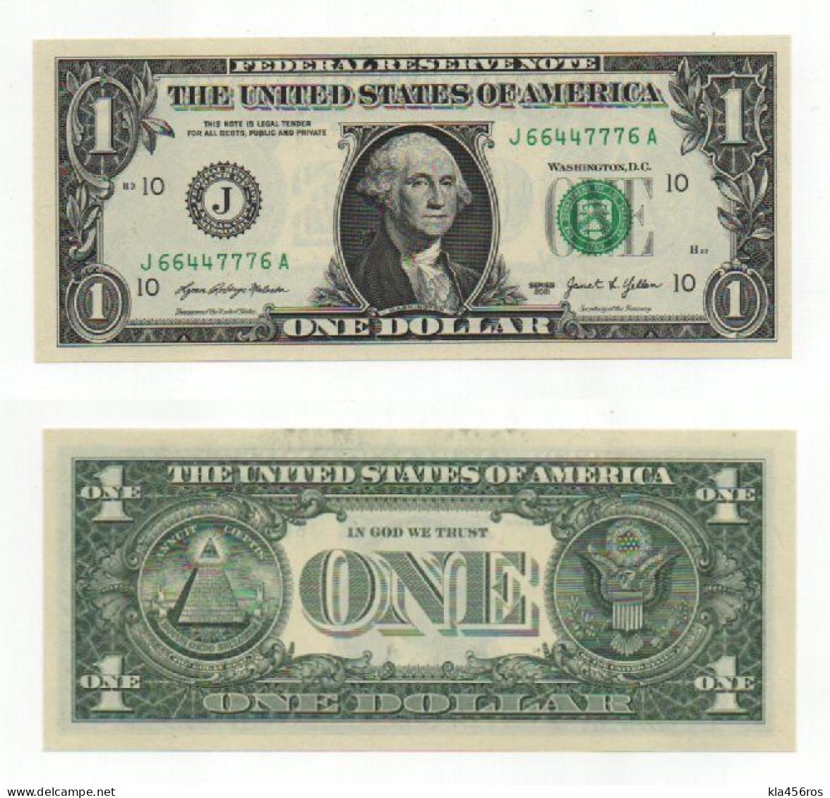 USA  1 Dollar 2021 Kansas City UNC - Billets De La Federal Reserve (1928-...)