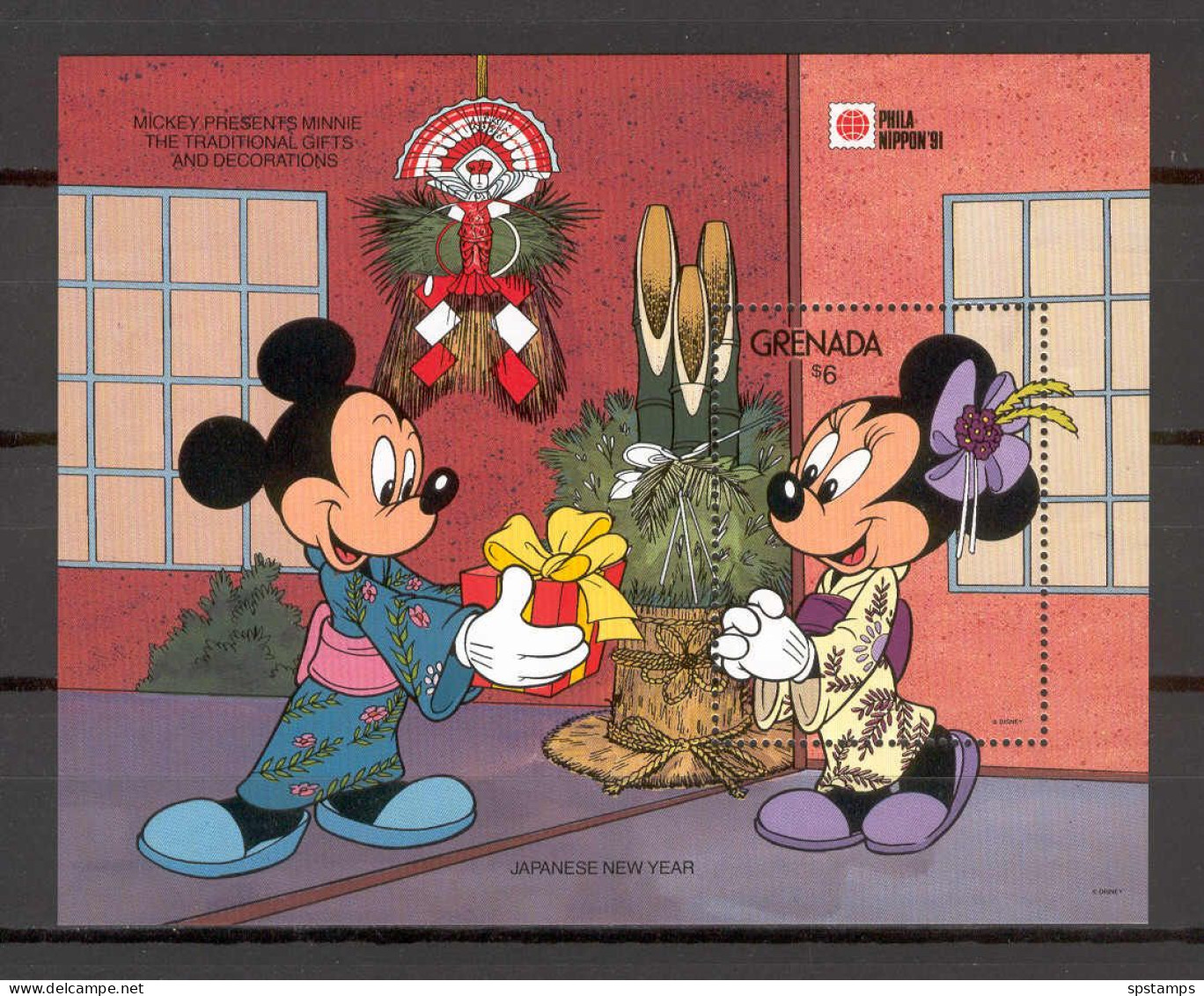 Disney Grenada 1991 Japanese New Year MS MNH - Disney