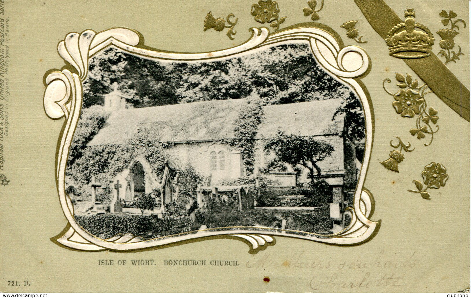 CPA - ISLE OF WIGHT - BONCHURCH CHURCH (CARTE EN RELIEF) - Autres & Non Classés