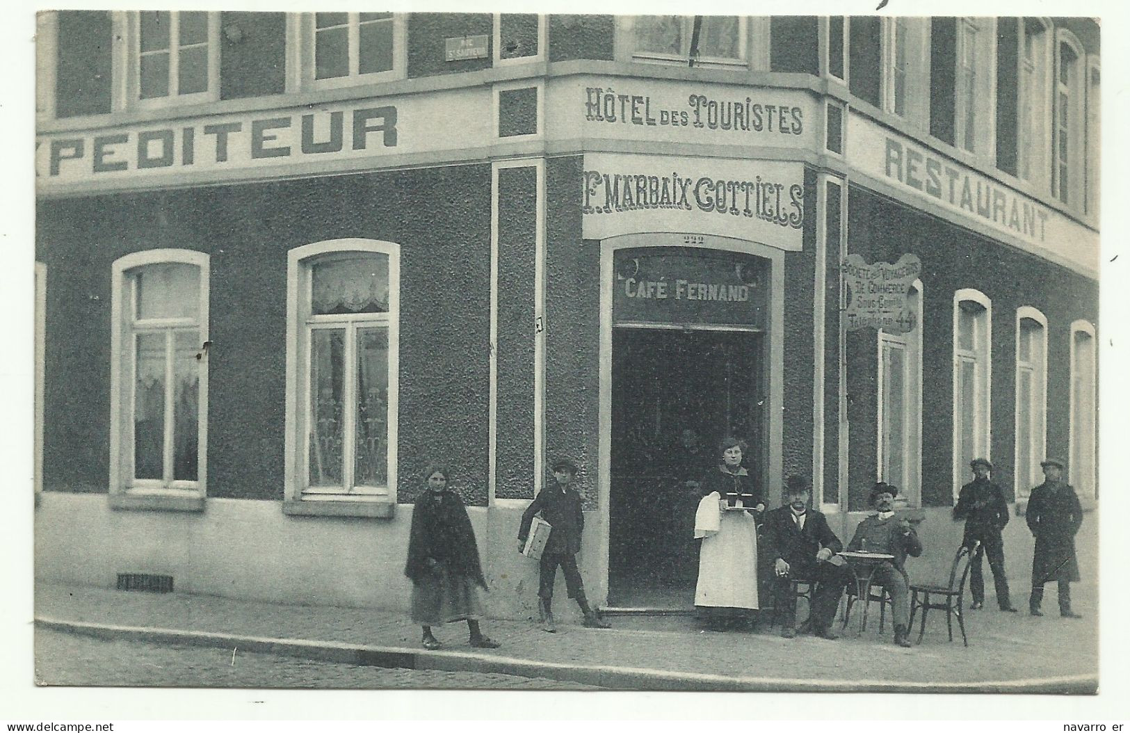 Renaix - Ronse - Hôtel Des Touristes - Rue De La Station ZEER ZELDZAME TOPKAART !!! - Ronse