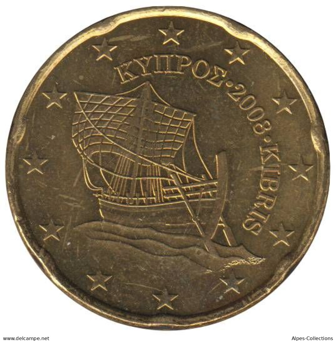 CH02008.1 - CHYPRE - 20 Cents D'euro - 2008 - Chipre