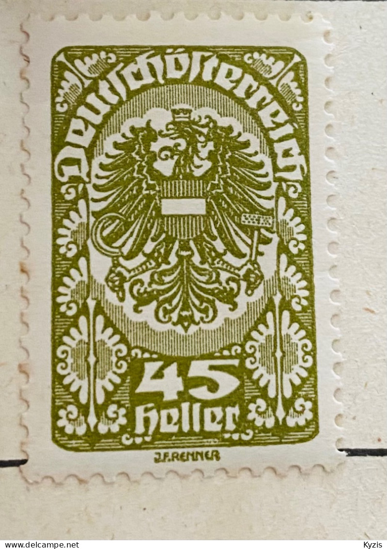 AUTRICHE - République D'Autriche Allemande / Autriche Allemande 1919 - 45 Heller, GOMME ORIGINAL - Ungebraucht