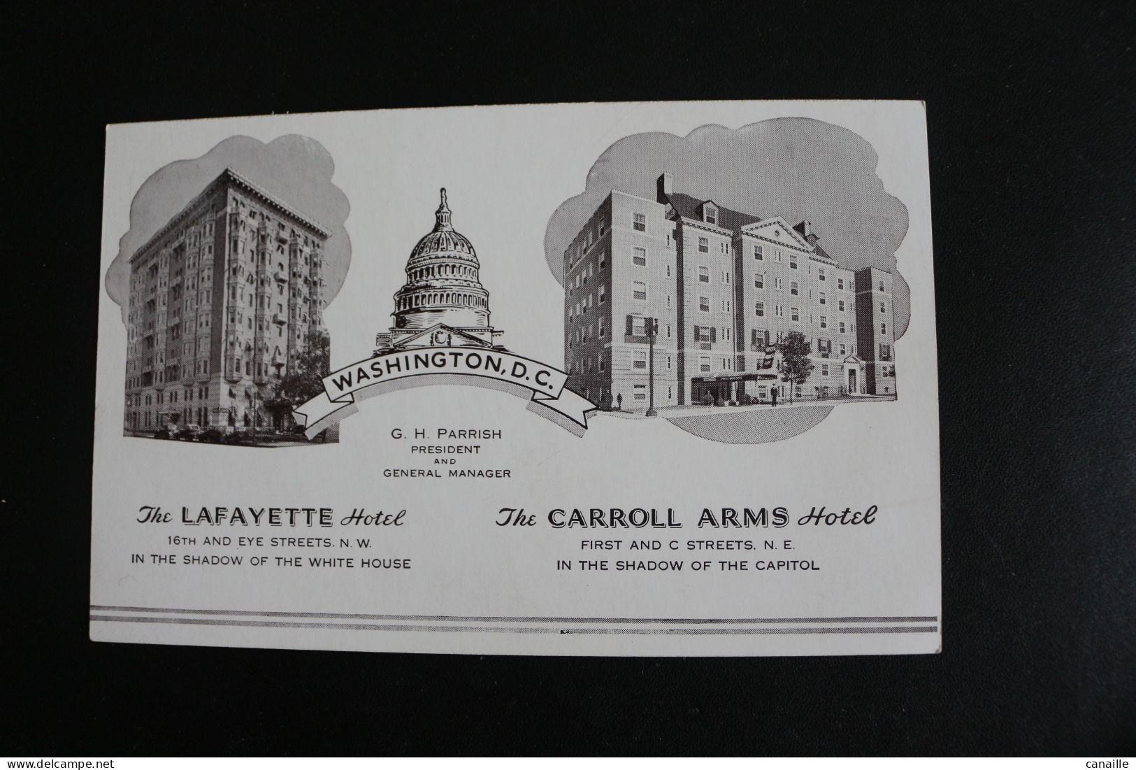 S-C 99 /  Etats-Unis - Washington DC -  Washington, D. C. The Lafayette Hotel - The Carroll Arms Hotel - Washington DC